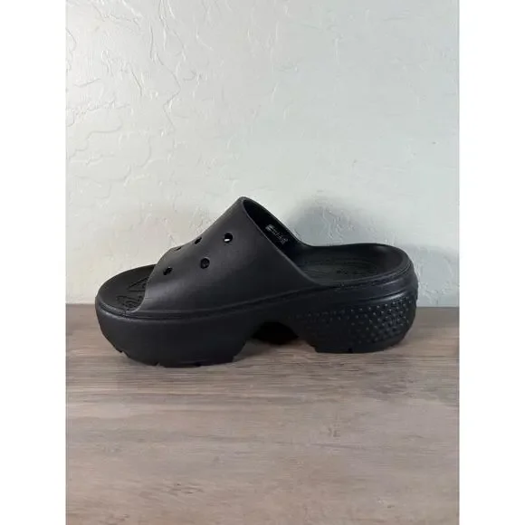 Crocs Stomp Chunky Platform Slide Sandals, Black, Women's 8‎ - Picture 4 of 7